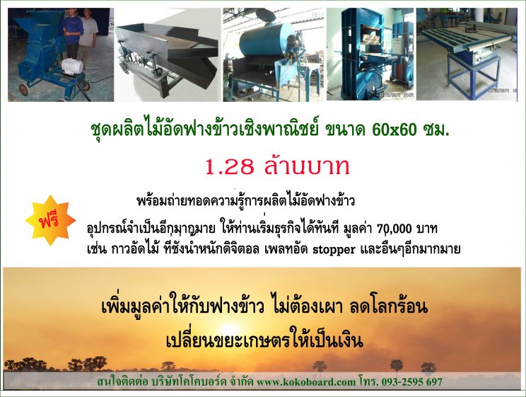 Rice Straw Board Production Line for Local SME, MSME